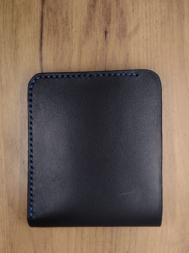 Zdjęcie oferty: Męski czarny portfel ze skóry juchtowej rękodzieło