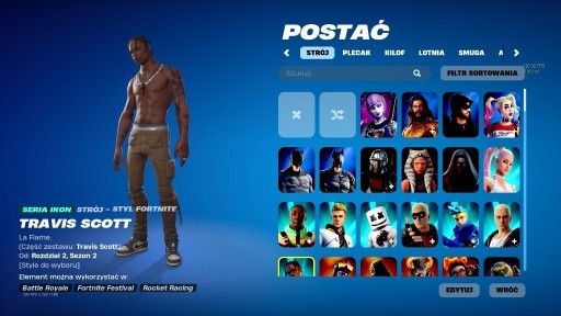 Zdjęcie oferty: FORTNITE KONTO - TRAVIS SCOTT | MINTY AXE | OG