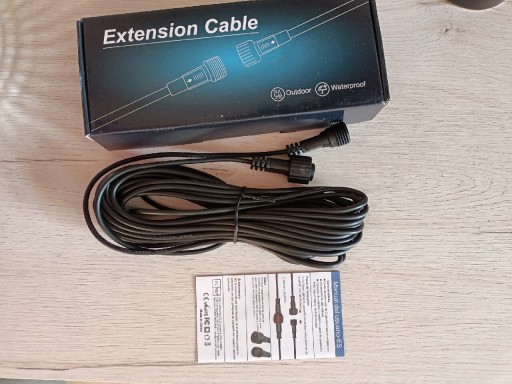 Zdjęcie oferty: Przewód kabel przedłużający 2 pinowy do lampek wodoodporny 
