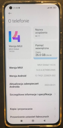 Zdjęcie oferty: Idealny Xiaomi Mi 11 Midnight Grey 8/256GB 5G