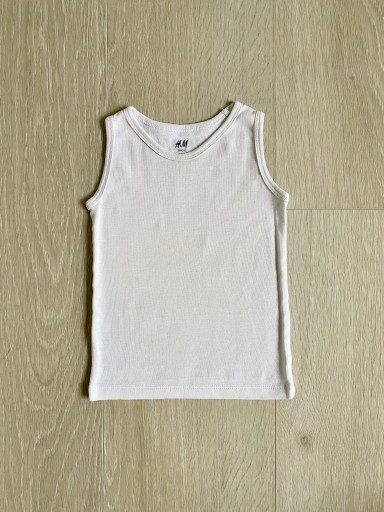 Zdjęcie oferty: Top podkoszulek biały H&M bawełna organiczna 92