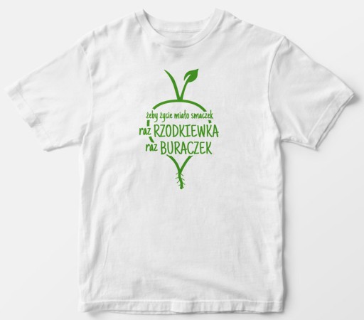 Zdjęcie oferty: Żeby życie miało smaczek... vegan shirt white