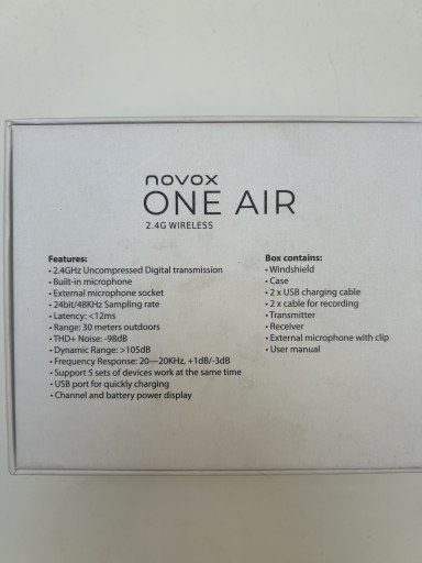 Zdjęcie oferty: Novox One Air system bezprzewodowy 