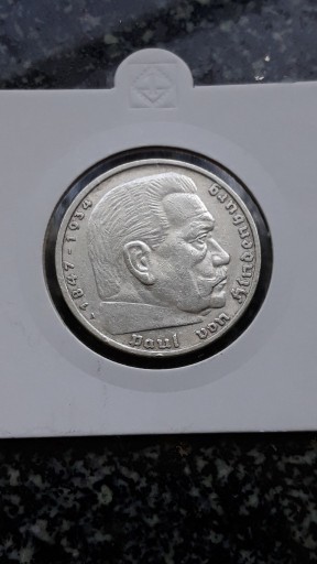 Zdjęcie oferty: 5 marek Niemcy, Hindenburg 1935 SREBRO