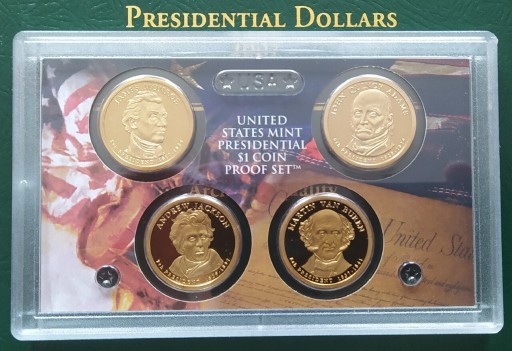 Zdjęcie oferty: Zestaw 4 monet z serii Presidential Dollars 2008r.