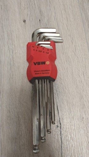 Zdjęcie oferty: Klucze imbusowe długie z kulką 1,5 - 10mm VBW