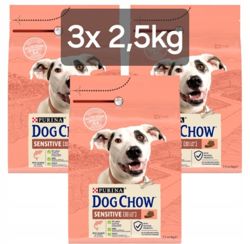 Zdjęcie oferty: Dog Chow 3x 2,5kg + Gratis, Sensitive Purina 7,5kg