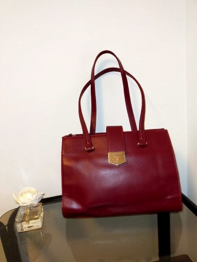 Zdjęcie oferty: Torba shopper elegancka burgundowa David Jones