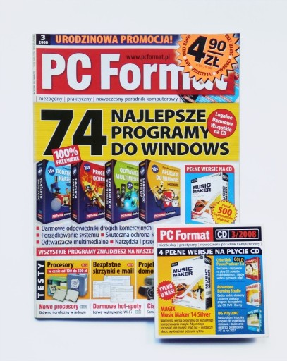 Zdjęcie oferty: PC format 3/2008 (91) + CD Magazyn komputerowy