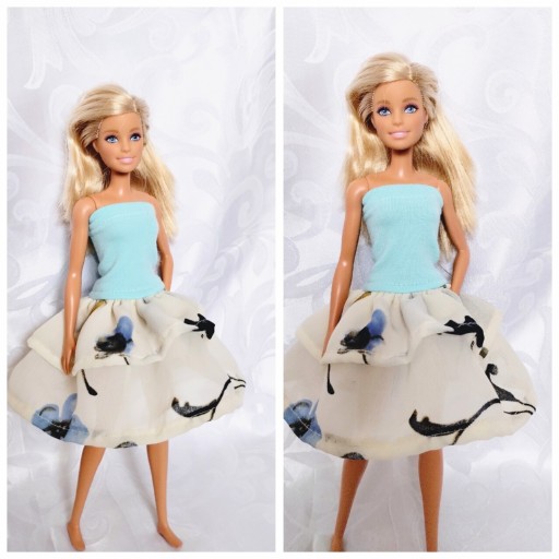 Zdjęcie oferty: Sukienka kwiaty ubranko dla lalki Barbie