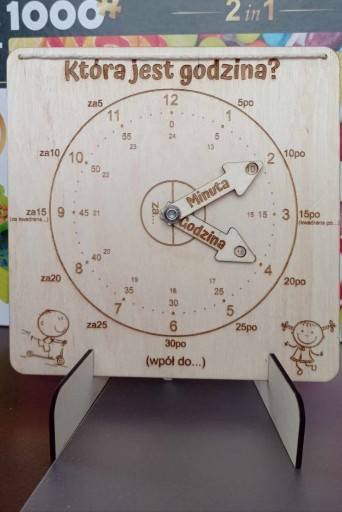 Zdjęcie oferty: Zegar edukacyjny drewno 30 cm