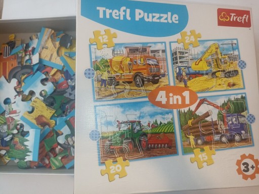 Zdjęcie oferty: Trefl, puzzle, Duże maszyny budowlane, 12/15/20/24 el. Puzzle Jak nowe