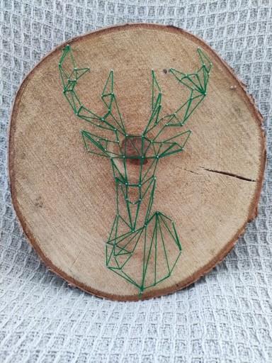 Zdjęcie oferty: String Art Jeleń, plaster drewna