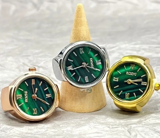 Zdjęcie oferty: Nowy Zegarek jak sygnet na palec różowe złoto 