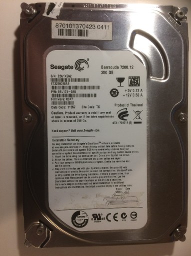 Zdjęcie oferty: Dysk SATA Seagate ST3250318AS 250GB 3,5''