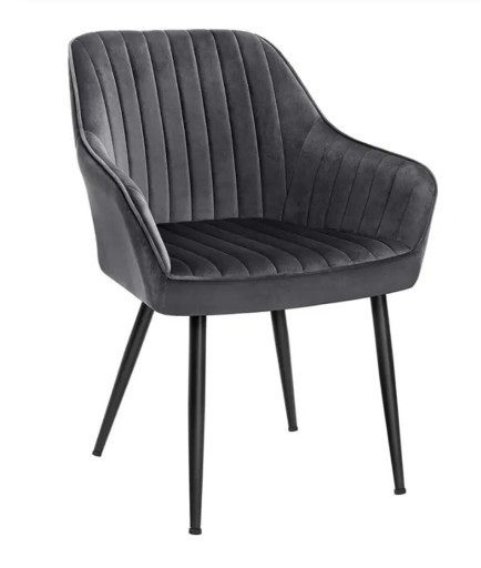 Zdjęcie oferty: Krzesło tapicerowane szare welur loft 