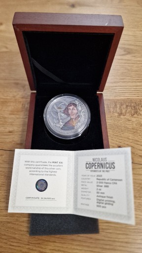 Zdjęcie oferty: Srebrna moneta Mikołaj Kopernik – 2 oz Ag 2023