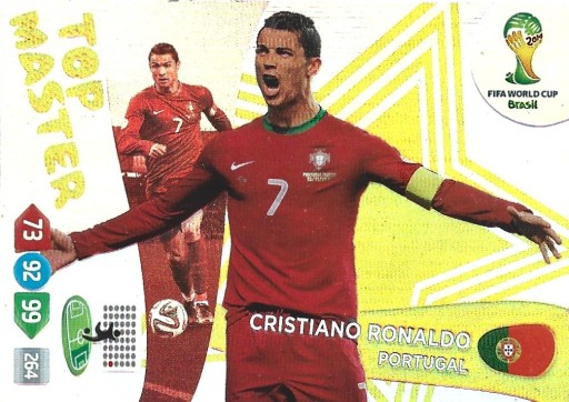 PANINI FIFA WORLD CUP BRASIL 2014 CRISTIANO RONALDO TOP MASTER