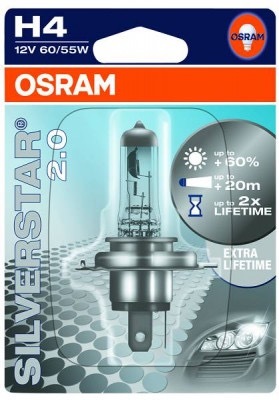 Zdjęcie oferty: OSRAM H4 12V 60/55W P43T SILVERSTAR żarówki sam.