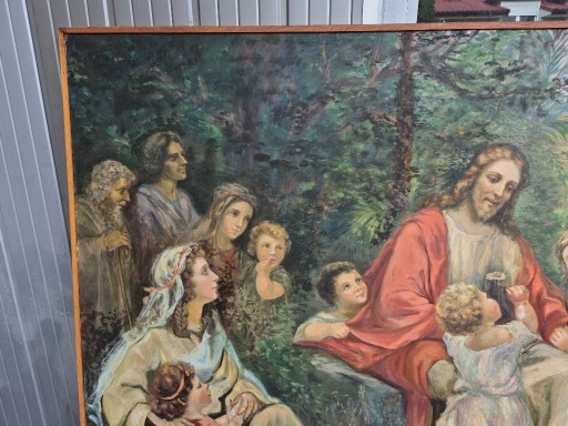 Zdjęcie oferty: Wielki obraz religijny Jezus z dziecmi