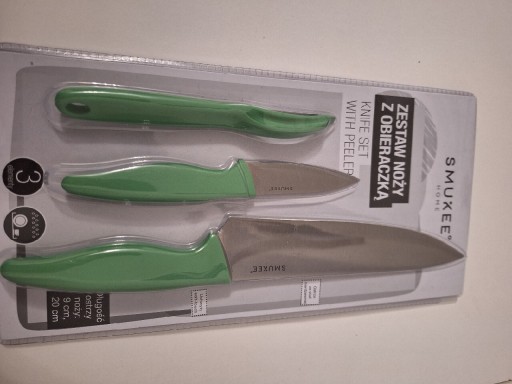 Zdjęcie oferty: Zestaw noży z obieraczką zielony