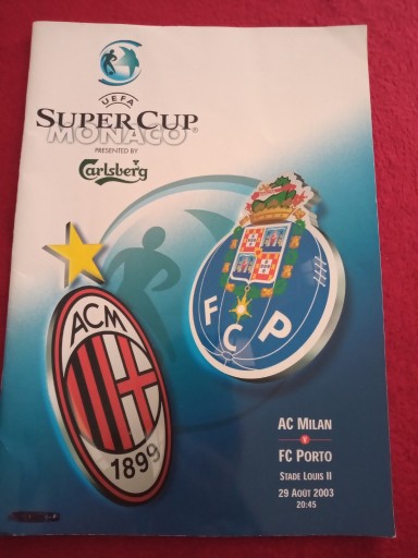 Zdjęcie oferty: program AC Milan - FC Porto  SUPER CUP