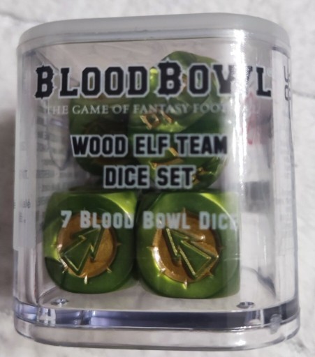 Zdjęcie oferty: Blood Bowl WOOD ELF Team Dice Set