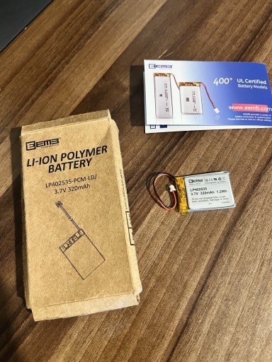 Zdjęcie oferty: Bateria Akumulator LP402535 3.7V 320mAh
