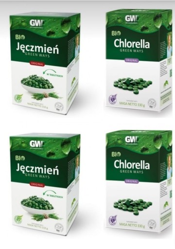 Zdjęcie oferty: Zestaw BIO GreenWays 4 szt. Jęczmień i Chlorella