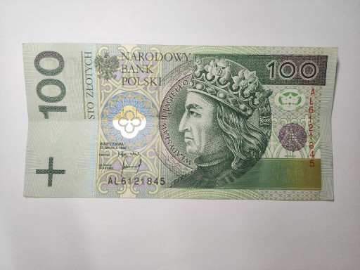 Zdjęcie oferty: Banknot 100 zl 1994 seria AL