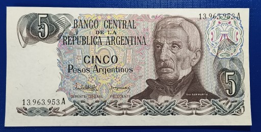 Zdjęcie oferty: Banknot , Argentyna, 5 Peso 