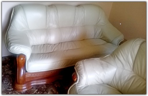 Zdjęcie oferty: Meble skórzane (3+1+1 - tj. Sofa +2 Fotele)