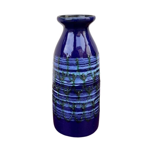 Zdjęcie oferty: Kobaltowy wazon Strehla Keramik, Niemcy lata 60.
