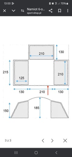 Zdjęcie oferty: Namiot 6 osobowy,3 sypialnie