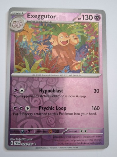 Zdjęcie oferty: Pokemon TCG Paldean Fates: Exeggutor Rev 024/091