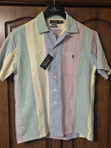 Zdjęcie oferty: Męska koszula z krótkim rękawem z kołnierzykien Ralph Lauren rozmiar M