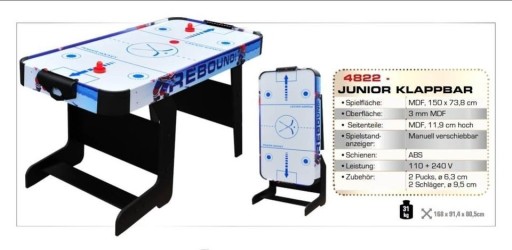 Zdjęcie oferty: Wielki Cymbergaj-AirHockey Spartan 152x74x80 cm