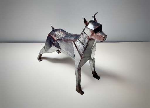 Zdjęcie oferty: Dobrman Rzeźba wykonana ręcznie z metalu