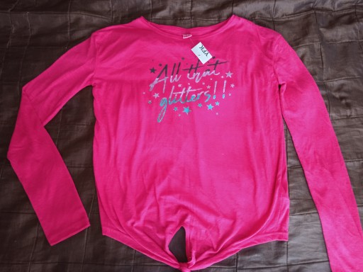 Zdjęcie oferty: Bluzka dziewczęca, różowa, rozmiar 134/140 NOWA