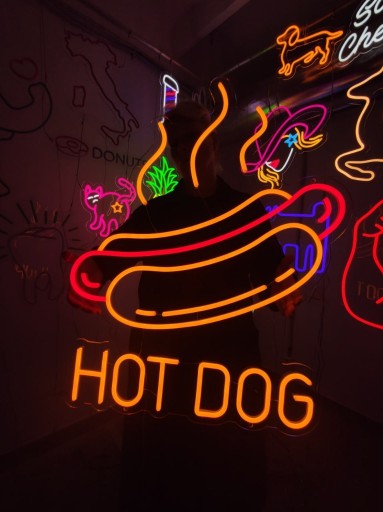 Zdjęcie oferty: Hot Dog Świeci: Napis LED Ozdoba na Ścianę