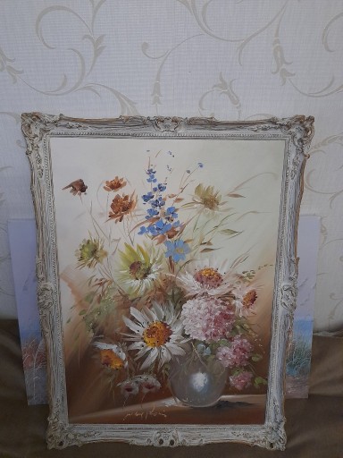 Zdjęcie oferty: Obraz olejny sygnowany Kwiaty w wazonie