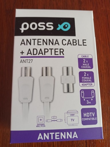 Zdjęcie oferty: Kabel antenowy Poss 3m nowy