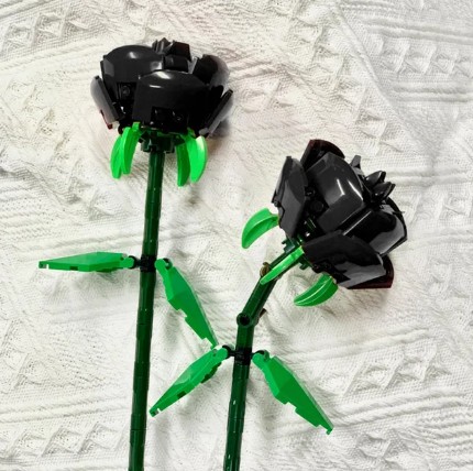 Zdjęcie oferty: Klocki Kwiatki Róże Kwiaty Zestaw Czarne