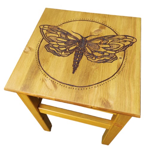 Zdjęcie oferty: Taboret stołek drewniany nowy Ikea ćma boho k.dąb