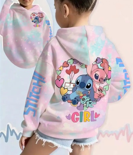 Zdjęcie oferty: Nowa modna bluza bajkowa Stitch i Lilo wielokolorowa 120cm