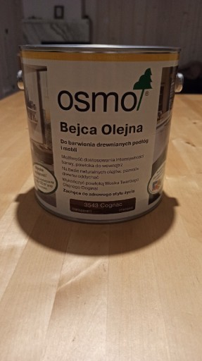 Zdjęcie oferty: Osmo olejobejca bejca olejna Koniak 2,5l do podłóg olej wosk 