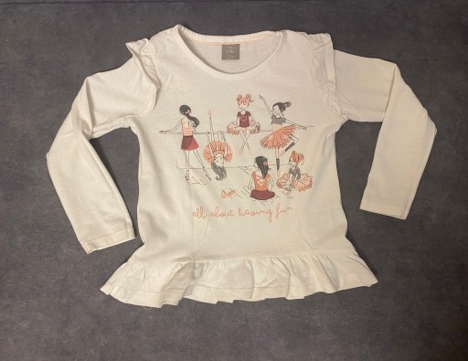 Zdjęcie oferty: Bluzka falbanki i baletnice, Little Kids, r. 110