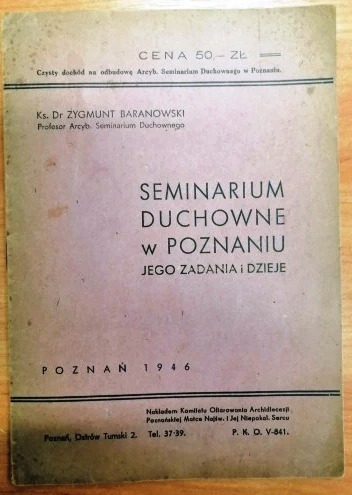 Zdjęcie oferty: Seminarium Duchowne w Poznaniu jego zadania dzieje