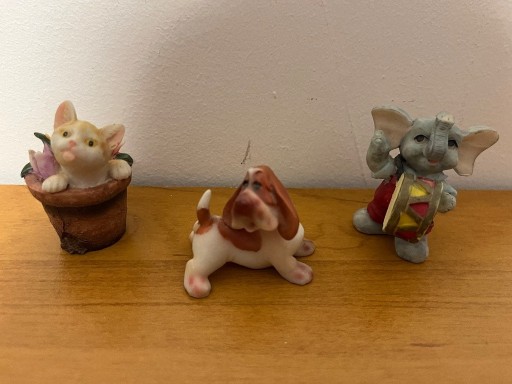 Zdjęcie oferty: Figurki dekoracyjne Kot Pies Słoń