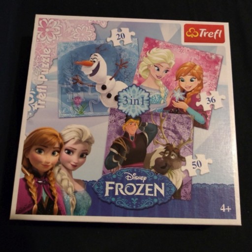 Zdjęcie oferty: puzzle kraina lodu 3 uladanki